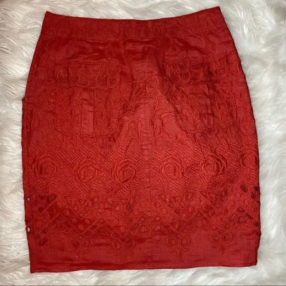 Anthropologie Yoanna Baraschi Tomato Picking Skirt